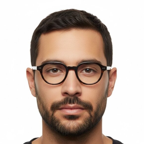 Berluti Mens Round/Oval Havana Havana Transparent Fashion Designer Eyewear
